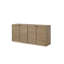 Buffet cannelé Oak Crest couleur blé – Placage en chêne blanc américain