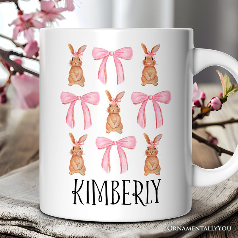 Grande tasse de Pâques Coquette Bunny