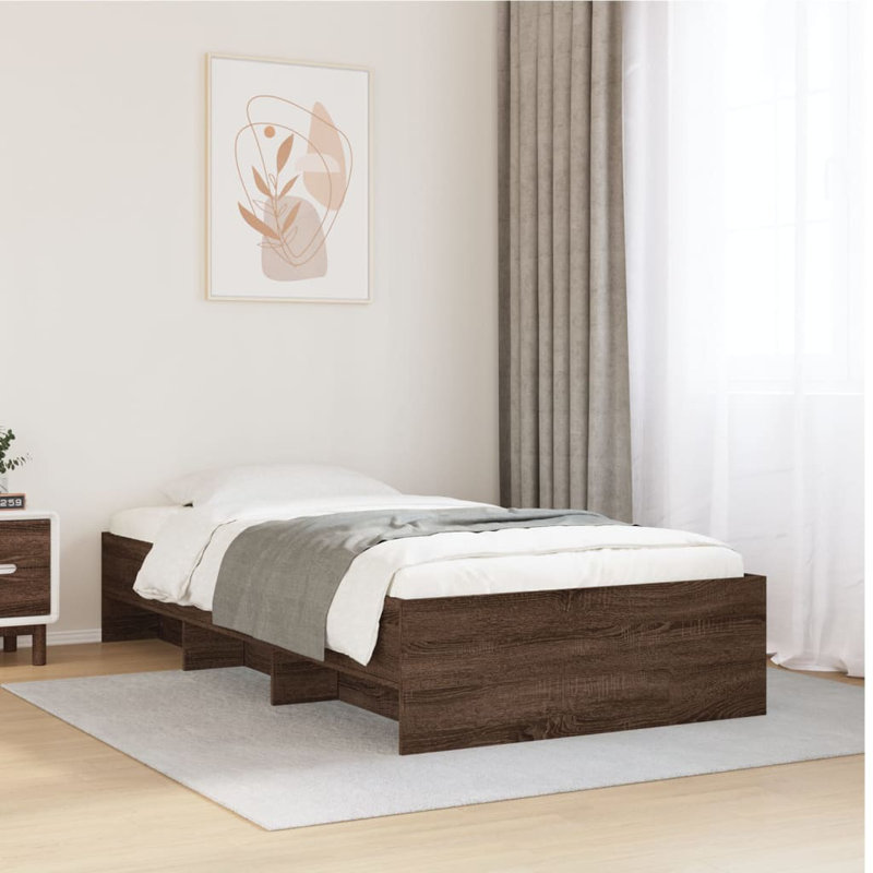 Bed, Brown Oak, 100 x 200cm