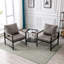 Chaise d'appoint moderne en similicuir avec structure en métal thermolaqué-1142742959
