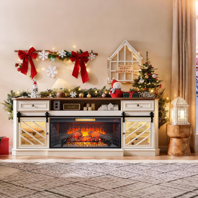 42 Inch Infrared Electric Fireplace With Removable Trim Kit Insert, Touch Panel Home Decor Heater