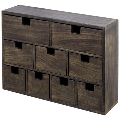 Solid Wood Desk Organiser with Drawers