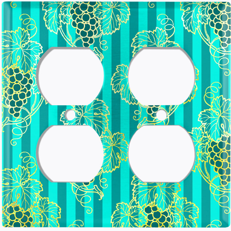 Patterned 2 - Gang Toggle Light Switch Standard Wall Plate