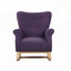 Modern High Back Armchair High Back Rocking Chair Nursery Chair Comfortable Rocker Fabric Padded Seat-111400471