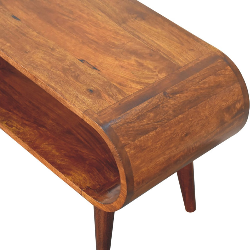 Solid Wood Coffee Table, Dark Brown