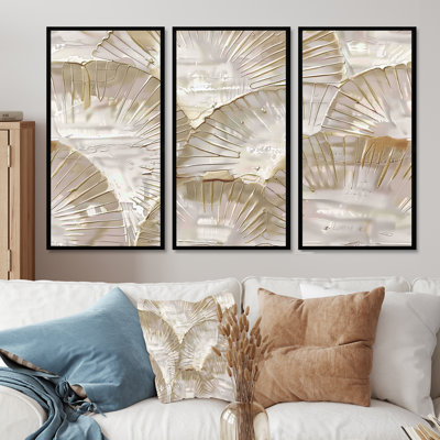 Ensemble de reproductions d'art mural blanc et beige