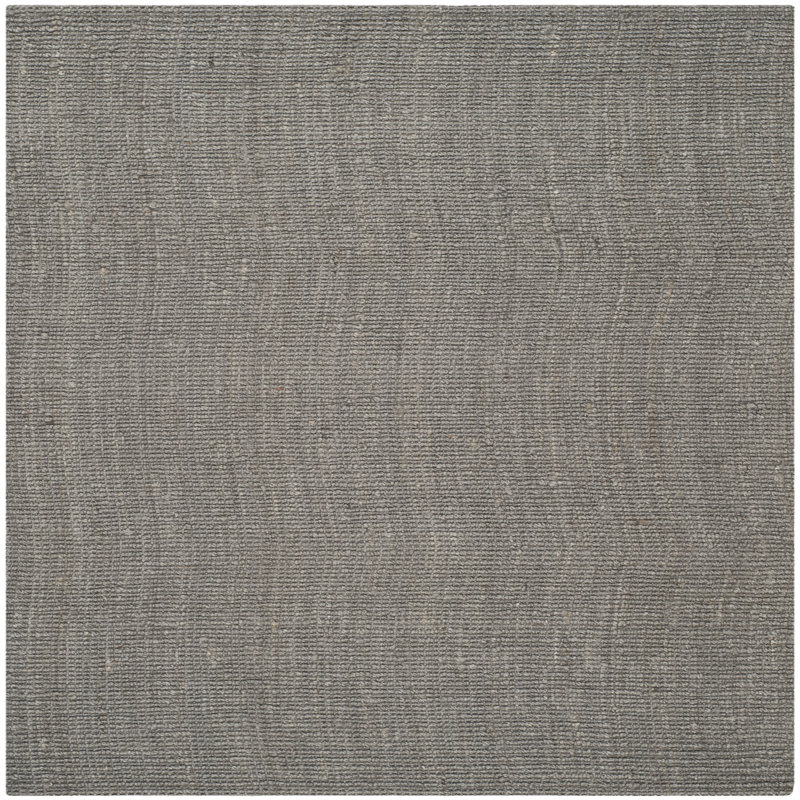 Alda Auckland Handmade Flatweave Jute/Sisal Grey Area Rug, Square 8'
