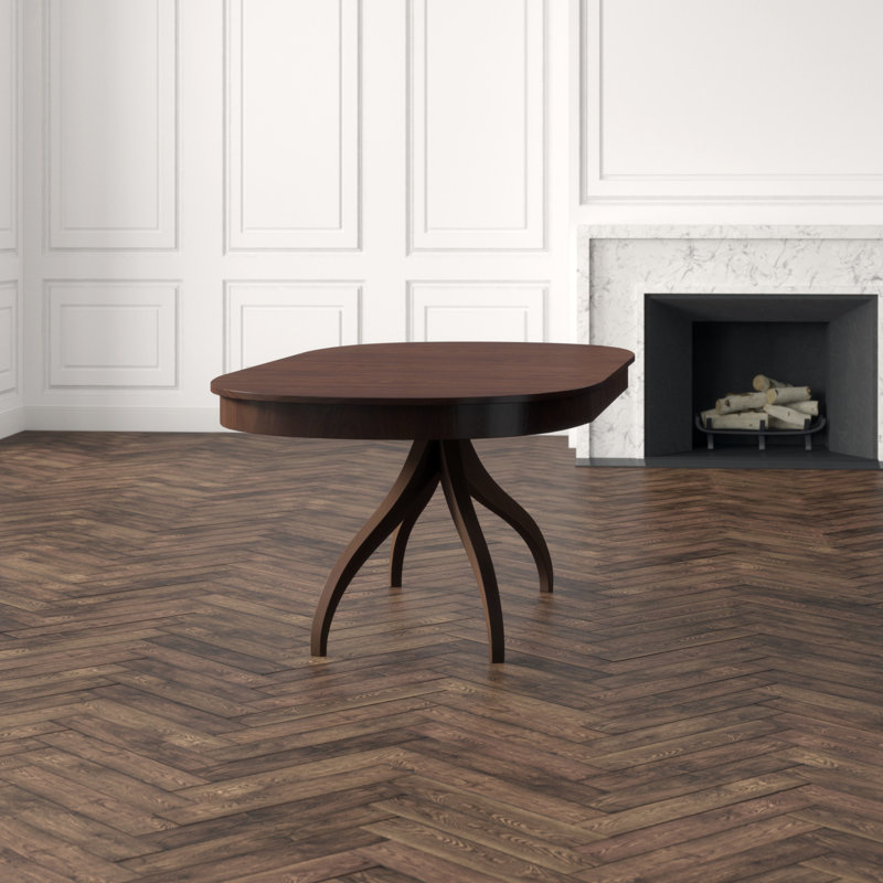 Composition Oval Solid Wood Dining Table