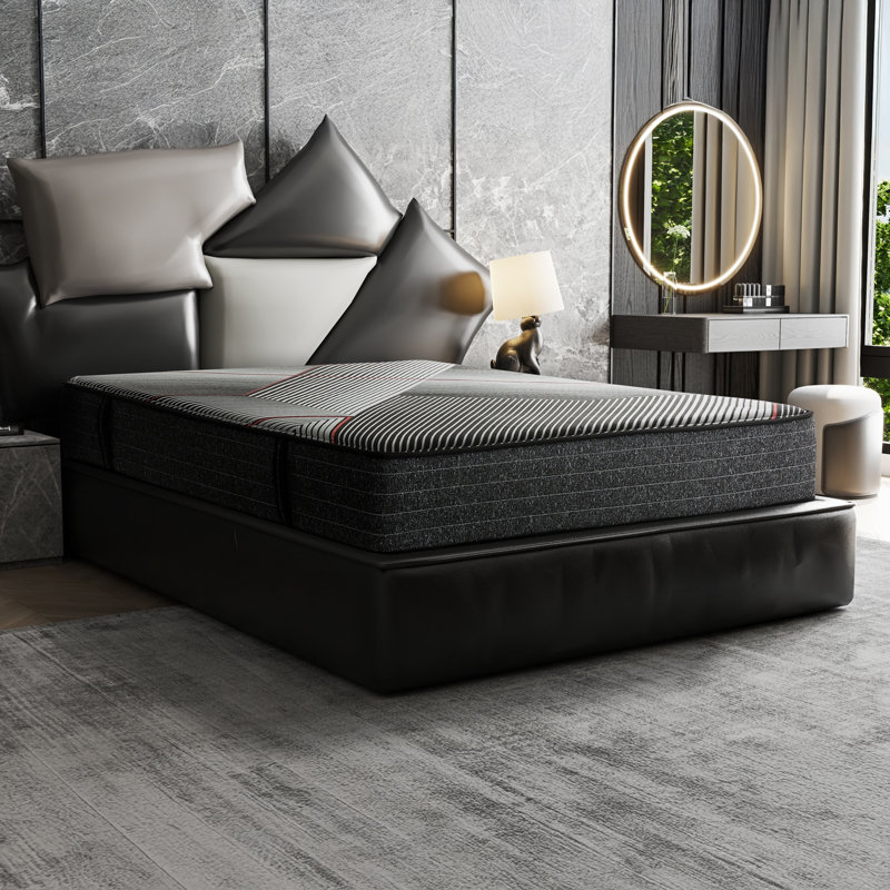 Matelas hybride en mousse viscoélastique gélifiée 11 pouces avec ressorts ensachés, refroidissement et support de bord