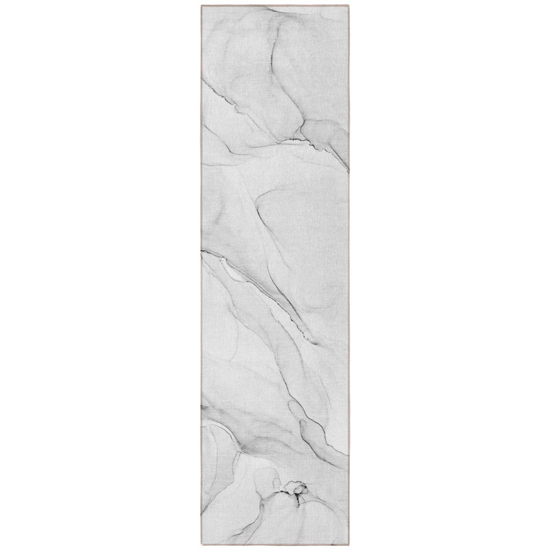Tapis de couloir d'extérieur 8 po gris