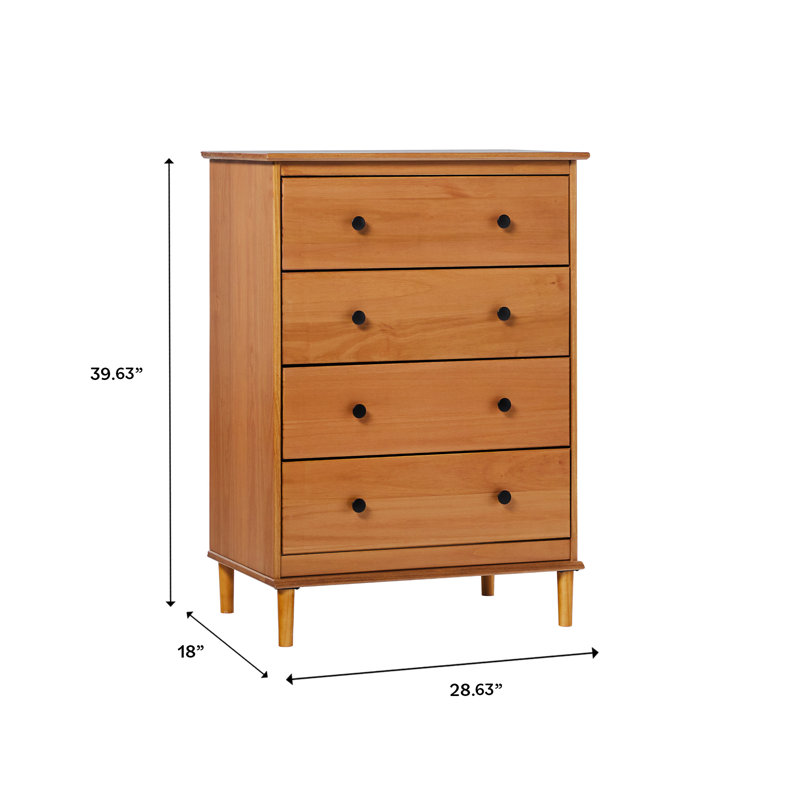 Commode 4 tiroirs Haney, Caramel