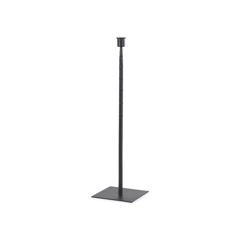 Bougeoir de table en métal, Noir, H 18 po x l 5 po x P 5 po