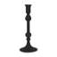 Chandelle de table 10 po en verre noir