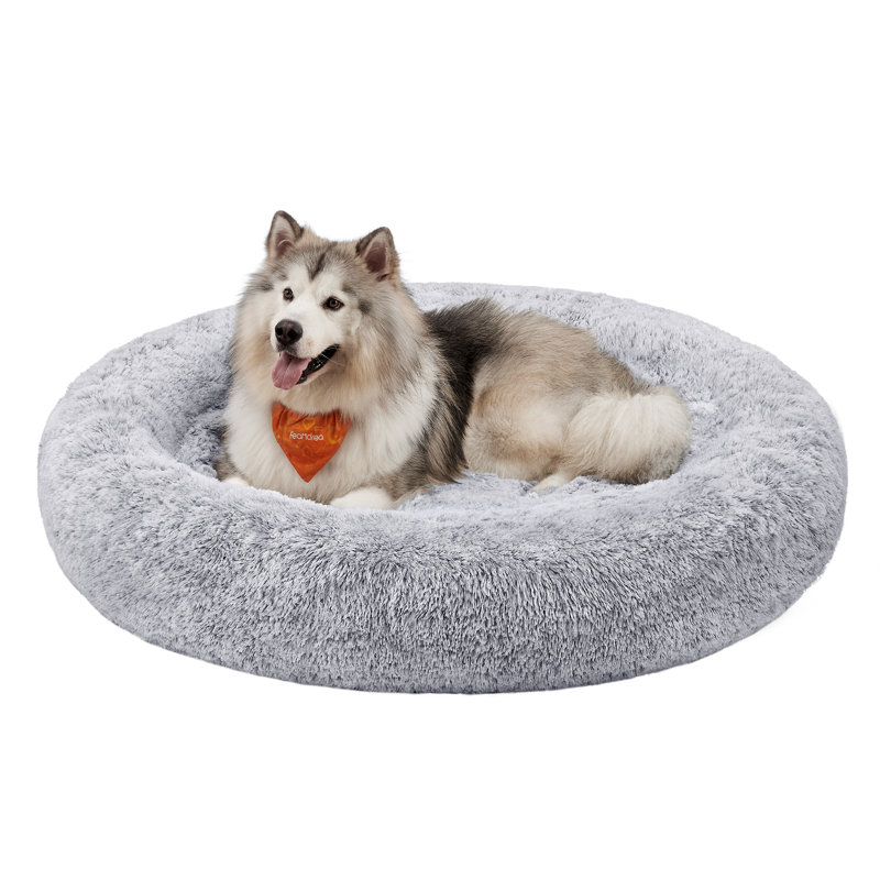 140x140x20cm Polyester Pet Bed, Grey