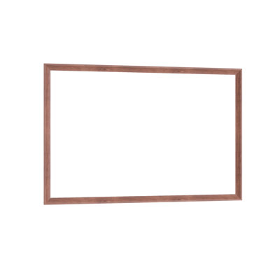 Extra Large 48'' X 32'' Bathroom Wall Mirror With Walnut - Trimmed Aluminum Structure, All Round Clear Vision, Vertical Or Horizontal Hanging, Proof , Fast To Install 48"X32" Rectangle Frame,