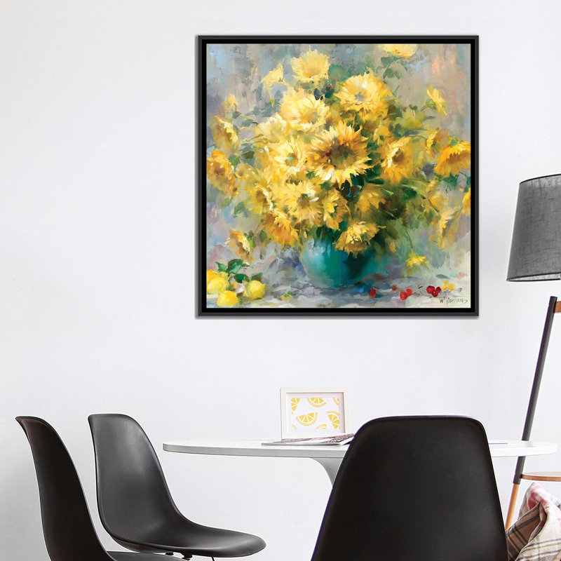 « brillante vi », impression sur toile, H 18 po x l 18 po x P 1,5 po, Toile avec cadre noir, Pas de tapis