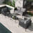4 Piece Outdoor Furniture Set with Coffee Table, Modern Rope Woven Patio Conversation Sofa Set with Olefin Braid and Deep Seating-1784931263