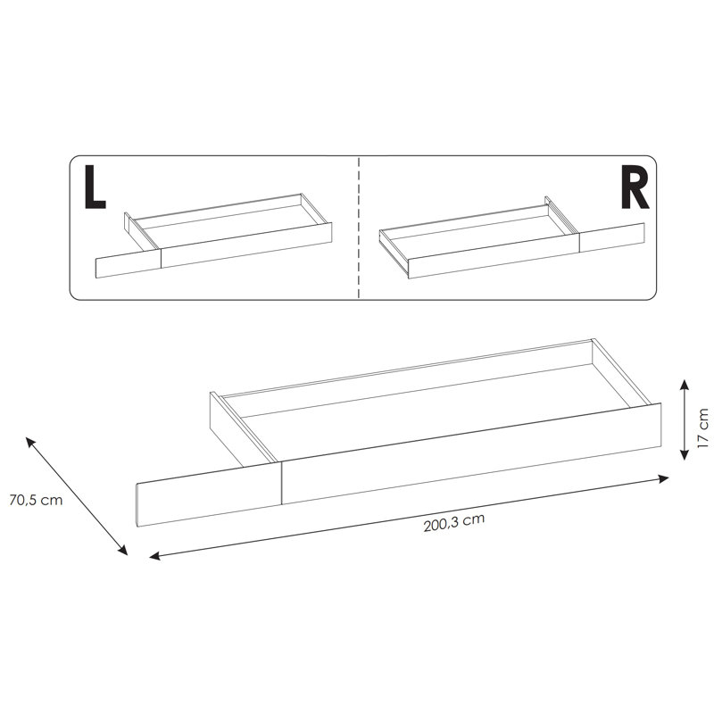 Azai Underbed Storage Drawer, White