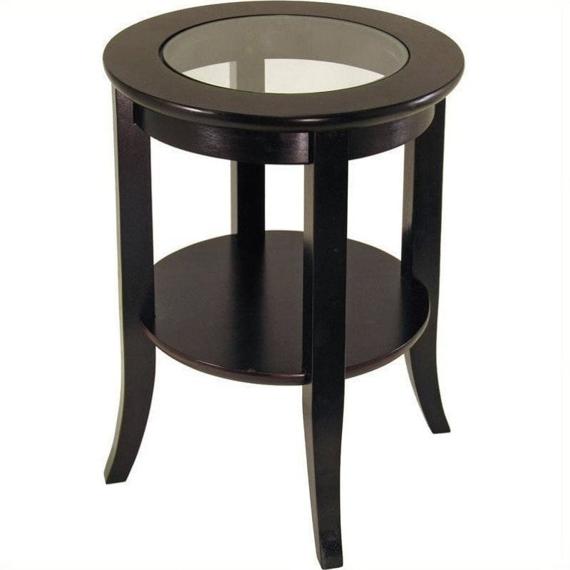  Table de bout Genoa, plateau en verre, une tablette