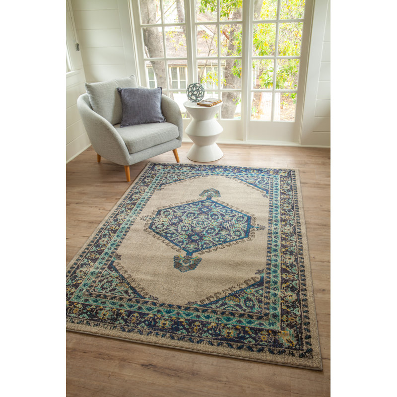 Tapis ivoire / crème Boulton, Rectangle 8 pi x 10 pi