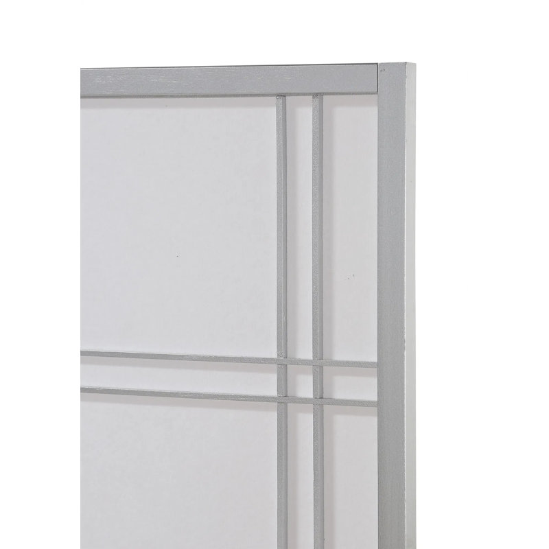 Seto 4-Panel Room Divider Screen, Silver