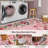 Floral Washable Rugs Non-Slip Soft Rugs for Living Room Bedroom Ultra-Thin Boho Accent Carpet-2027548121