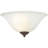 1-Light Bronze Wall Sconce White Alabaster Glass Shade: Stylish Illumination with Alabaster Glow