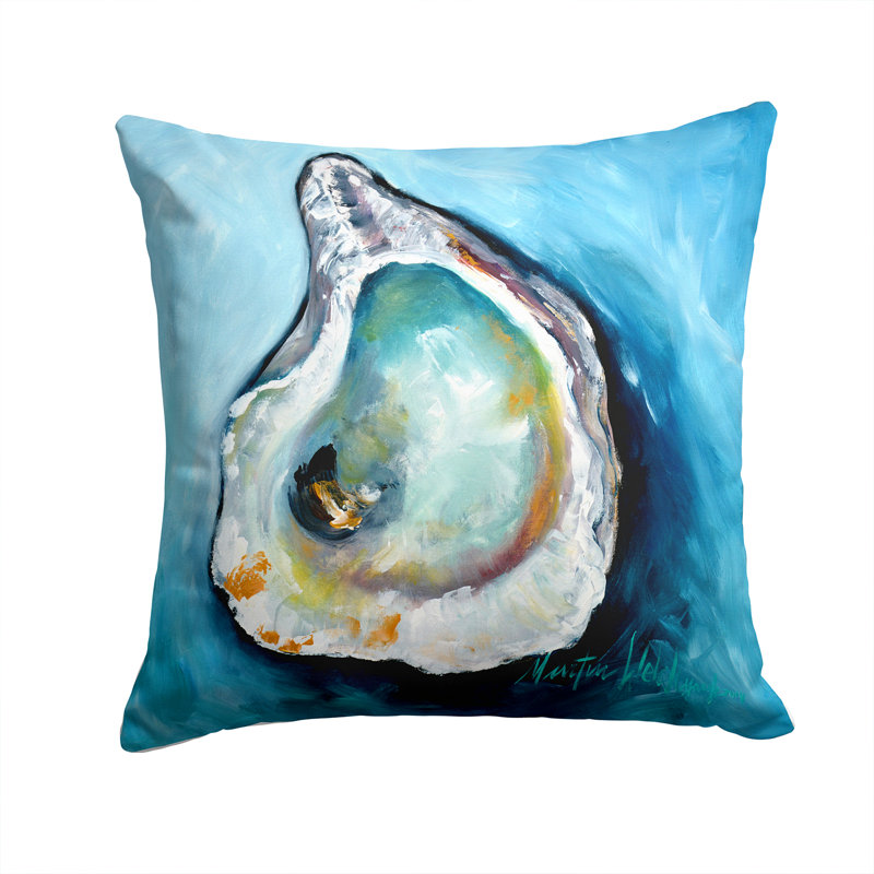 Oysters Oyster Indoor/Outdoor Throw Pillow, 14" H x 14" W x 4" D
