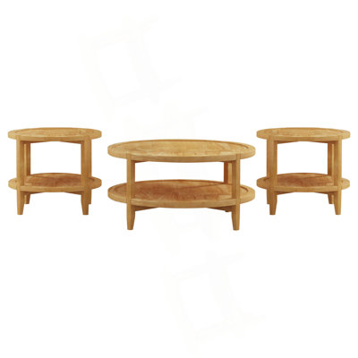 Ensemble de table basse et table de bout 3 pièces Elliott Maple
