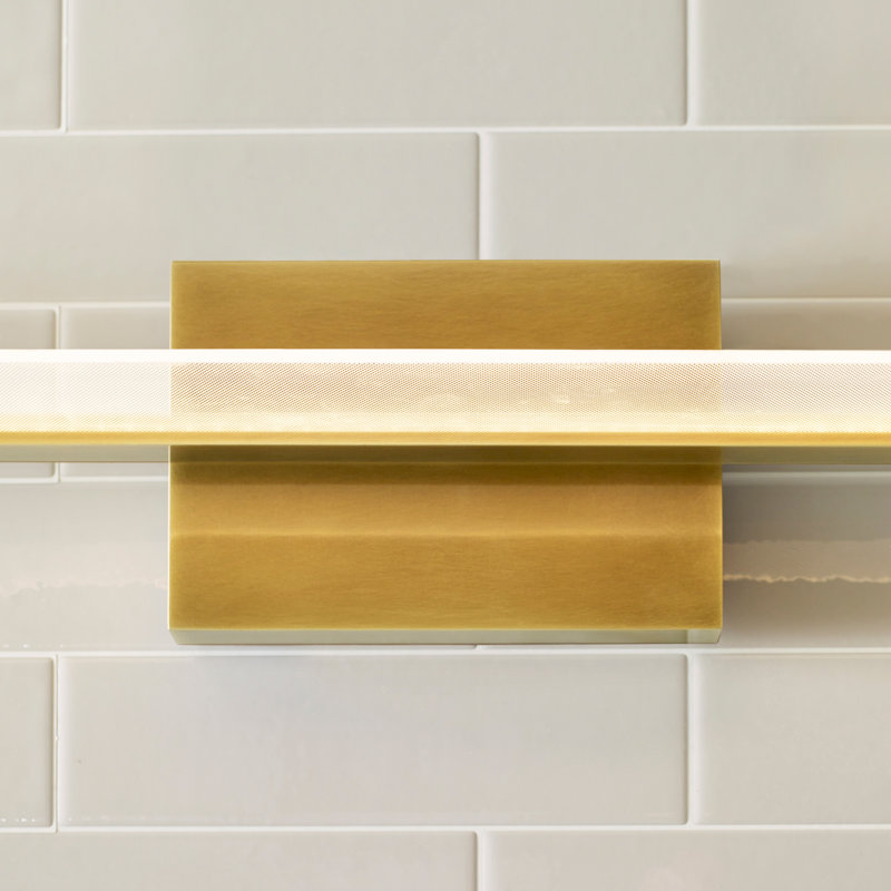 Span 1 - Light LED Bath Bar, Plated Brass, 3000