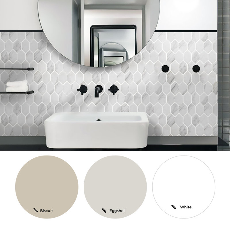 Serenity 1.75" x 2.88" Glass Honeycomb Mosaic Wall Tile, White