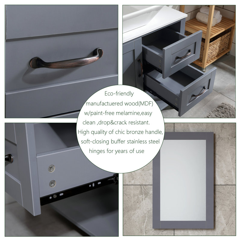 Cavalaire 30'' Single Bathroom Vanity with Top