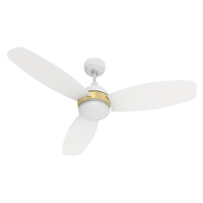 48" Smart DC Motor Ceiling Fan with Light, Remote Control, and Downrod