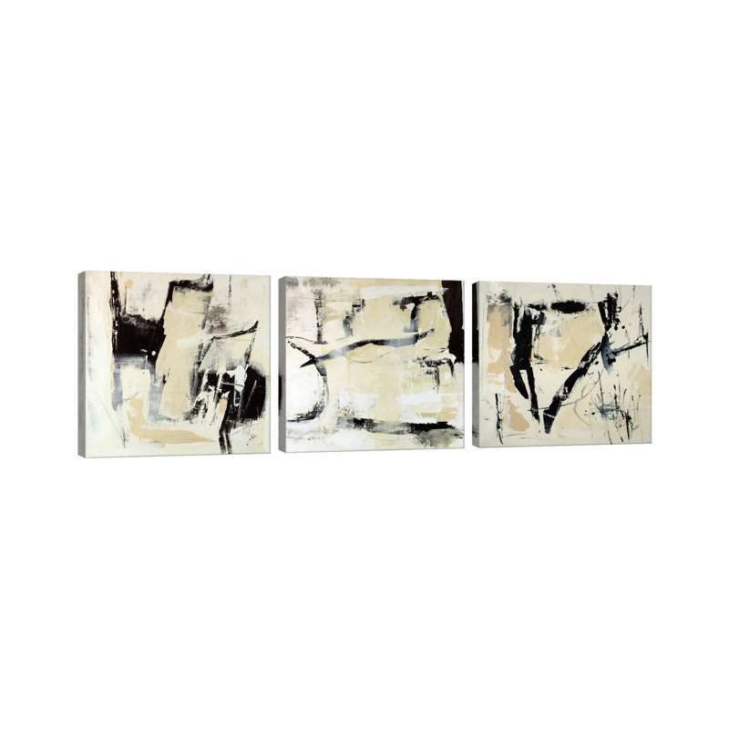 Triptyque de pièces - ensemble d'art mural sur toile - toile tendue (ensemble de 3)