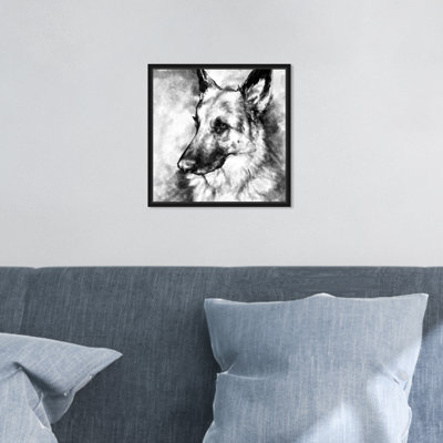 " Animals German Shepherd, Modern & Contemporary Black " by Oliver Gal