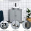Armoire sous l'évier - gris, meuble-lavabo de salle de bain avec découpe en U et tablette réglable pour le rangement hygiénique quotidien