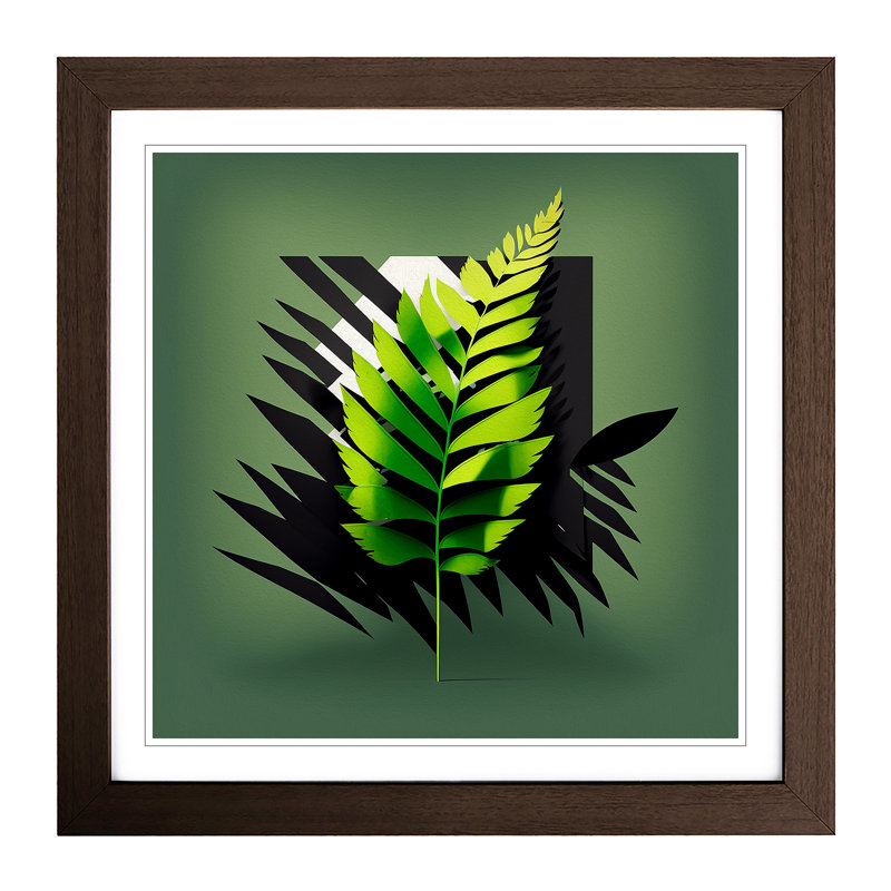 Single Picture Frame Print on Wood, Walnut