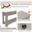 Console / canapé avec tiroirs de rangement et tablette inférieure pour le vestibule-1654849955