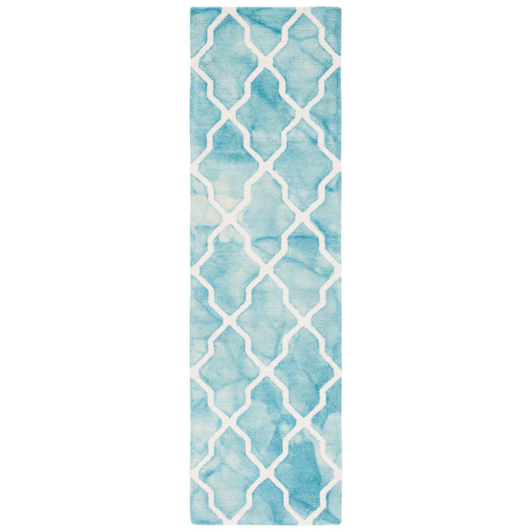 Dip Dye Hand Tufted Wool Geometric Rug