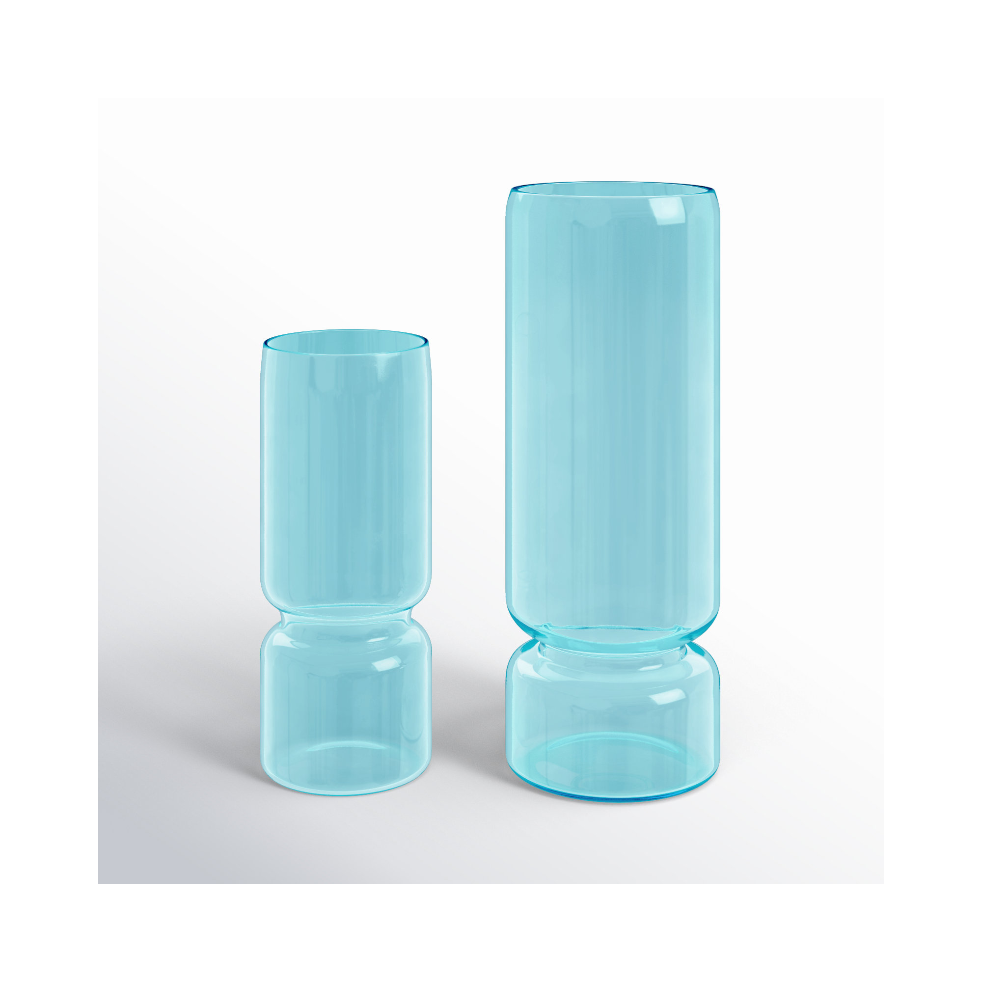 Nerissa Glass Table Vase, Blue