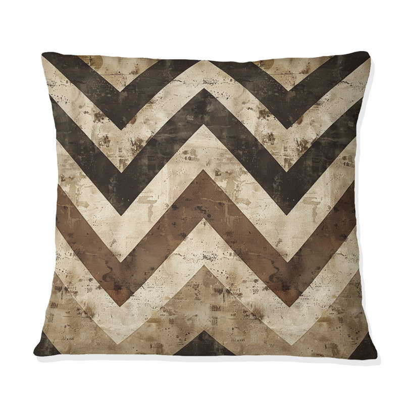 Coussin décoratif Chevron Delight II - Glam, H 16 po x l 16 po