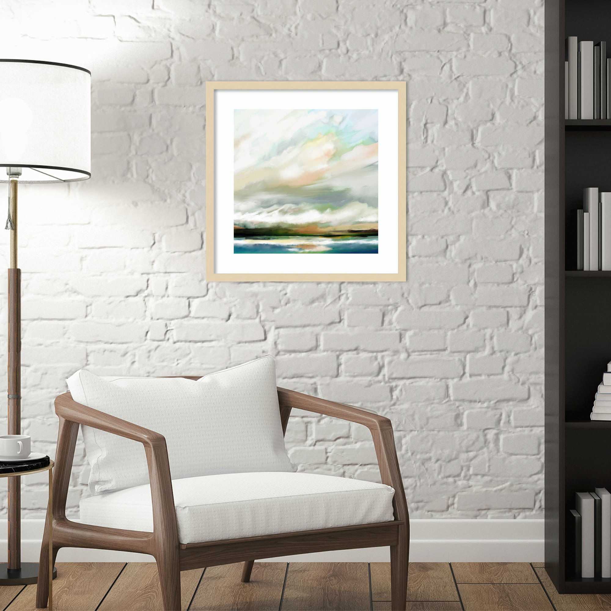 Sunday Morning by Mary Sparrow, Natural, Framed Print, 41" H x 41" W