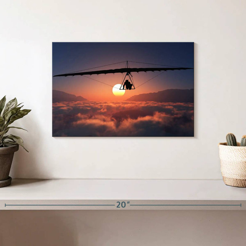 Sireci Powered Hang Glider, 8" H x 12" W