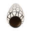 Vase de plancher en poterie avec motif décoratif pour la maison - Grand vase sculptural pour le salon et le coin - Ivoire et noir-2013096265