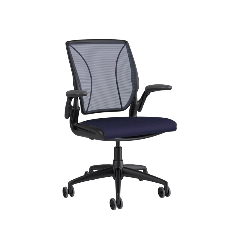 Mesh Task Chair, Black, Monofilament Stripe/Atlantic, Lotus/Black