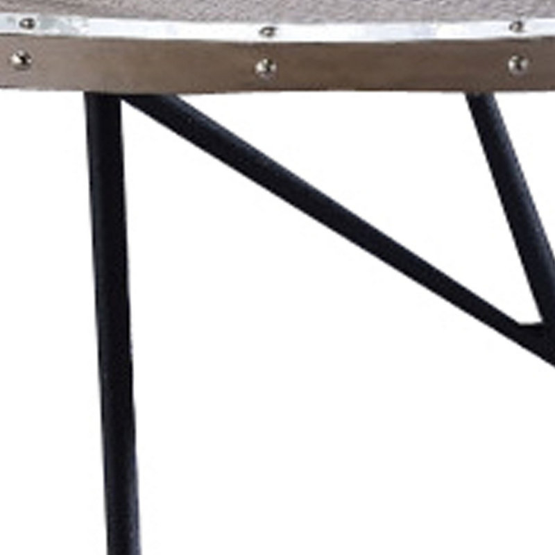Table basse en bois Melgar Table basse ovale Table basse rustique, Chêne gris