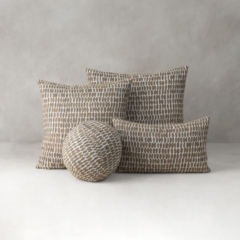 Thumbprint Latte Orb Woven Accent Pillow Cover & Insert