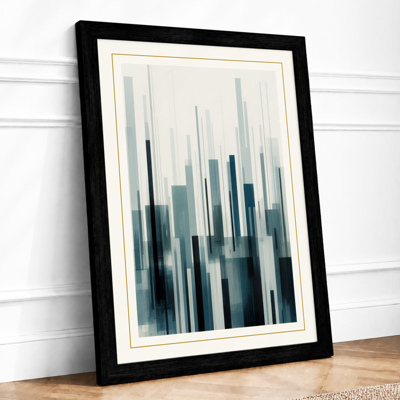 Misty Urban Towers Scandinavian - Print, A2 - 59.4 x 42.0 cm, Black