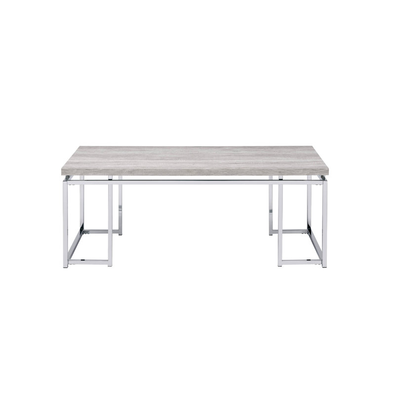 Coffee Table with Metal Sled Base