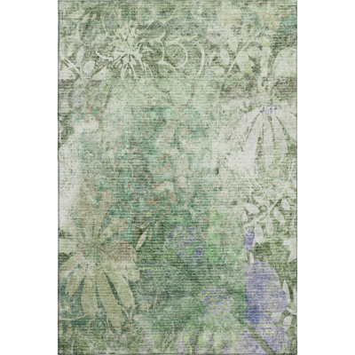 Premium Machine Washable Mayfield AMF2223 Floral Rug